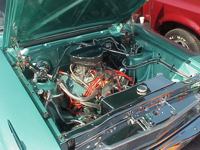 64 Met Green Fairlane engine